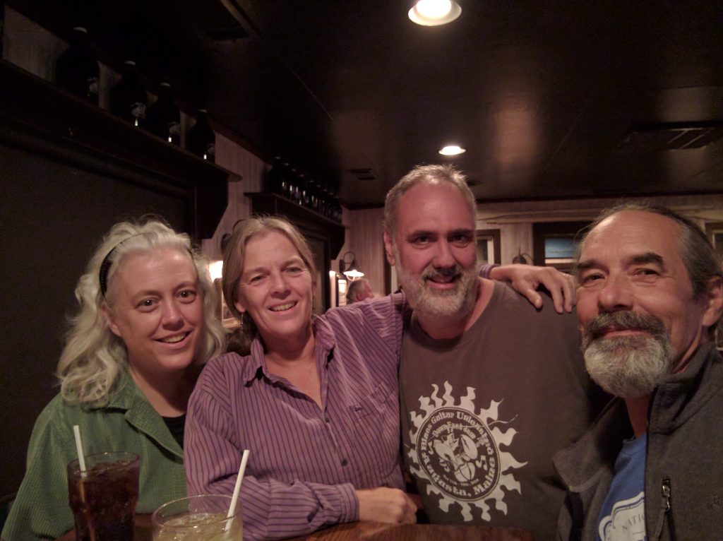 Hope, Sue, Carlos, Doug at the Ruddy Duck